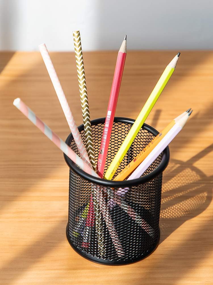 Black Metal Mesh Desktop Organizer