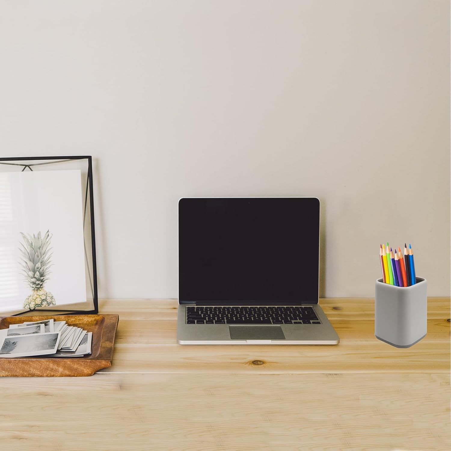 Modern Oval-Square Multi-Use Pen Holder