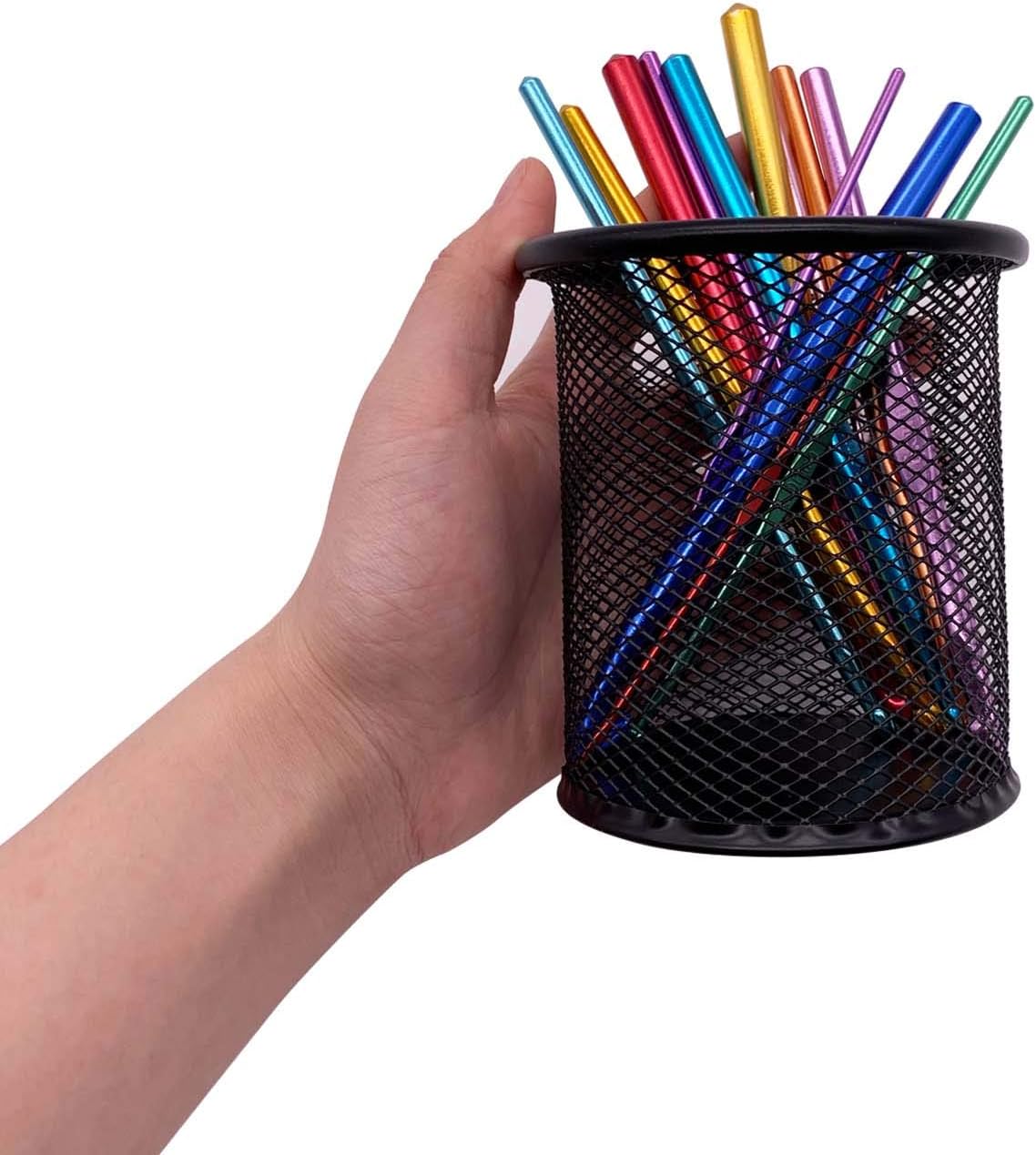 Black Metal Mesh Desktop Organizer